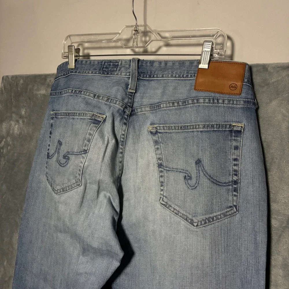 AG Graduate Tailored Leg Denim Jeans‎ Mens 36x34 Light Wash Blue